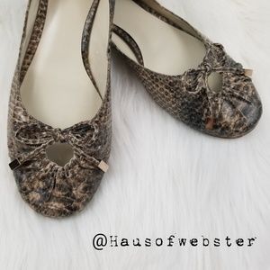 [Nine West] snake patterned heeled flats